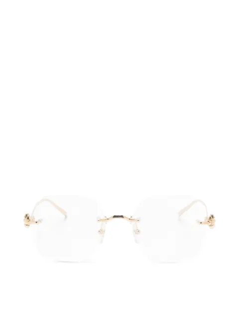 Cartier Eyewear geometric-frame glasses Gold CT0646O