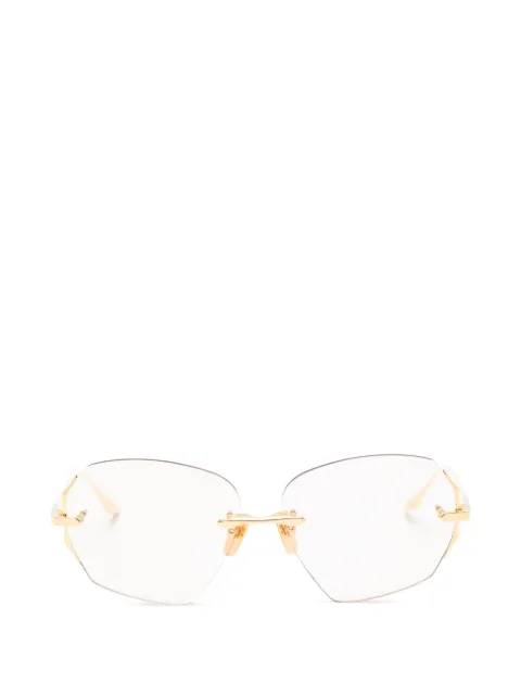 Dita Eyewear geometric glasses Gold DTX200DAHLVIN