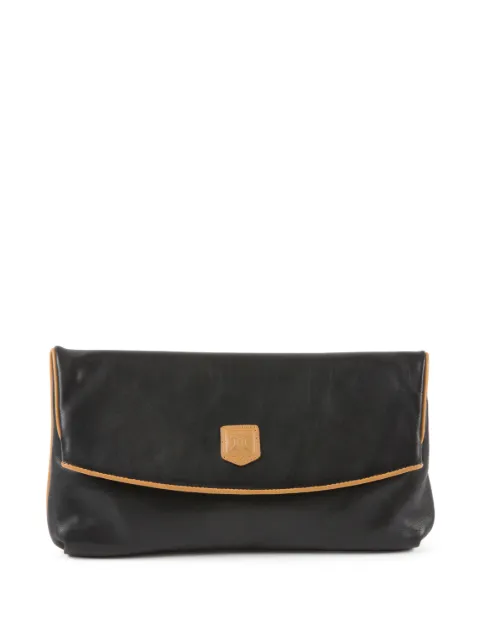 Celine Pre-Owned 1990s Triomphe leather clutch bag Black 15016296