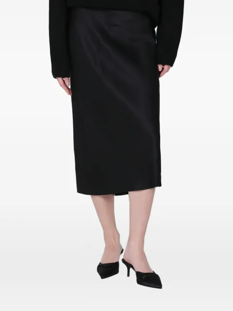 ANINE BING satin pencil skirt Black A044001SI