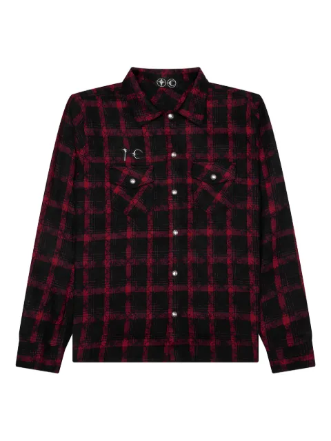 THUG CLUB all-over-pattern shirt Black TC25SH2001