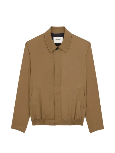 Saint Laurent Cassandre taupe button jacket Brown 863380YZ9CV