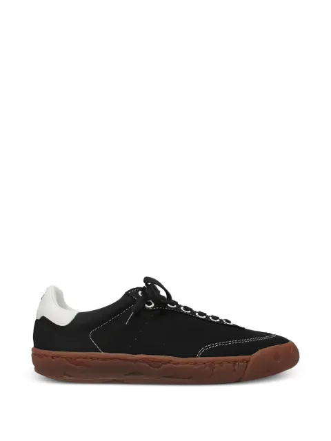 Maison MIHARA YASUHIRO contrast-stitching leather sneakers Black S16FW708