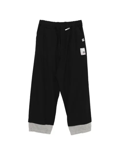 Maison MIHARA YASUHIRO layered wool trousers Black J16PT132