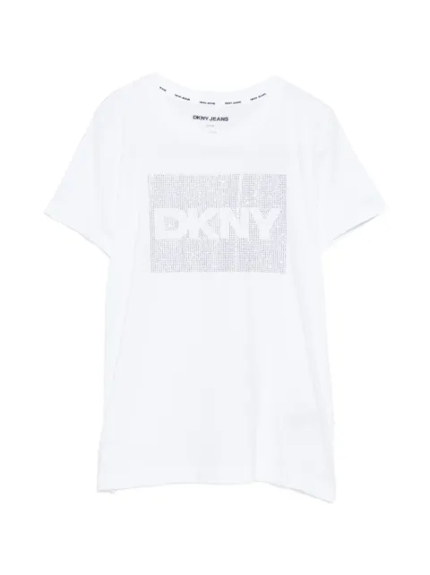 DKNY rhinestone-detail T-shirt White DJ6T1701