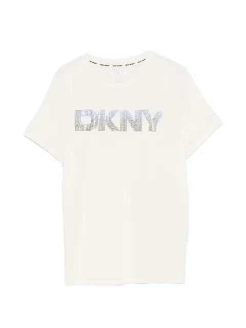 DKNY ombre rhinestone T-shirt Neutrals DP6T1557