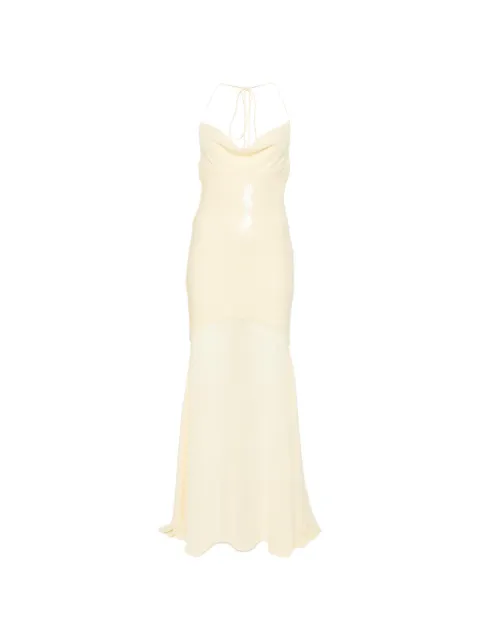 Patrizia Pepe sequined maxi dress Yellow 8A1628J401Y478