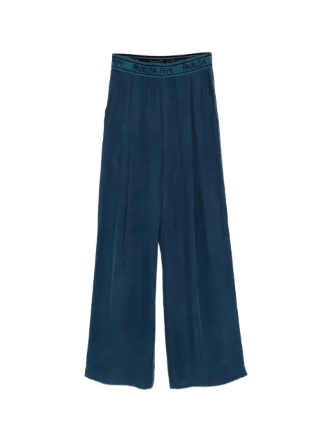 Patrizia Pepe elastic-waistband fluid palazzo pants Blue 8P0778A704CA97