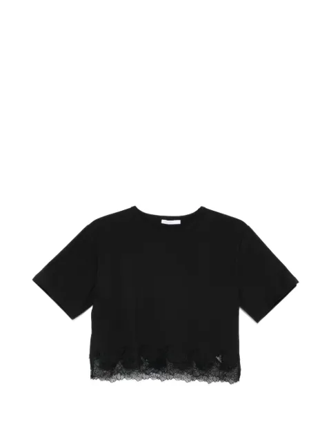 Patrizia Pepe cropped lace T-shirt Black 8M1805J389K103