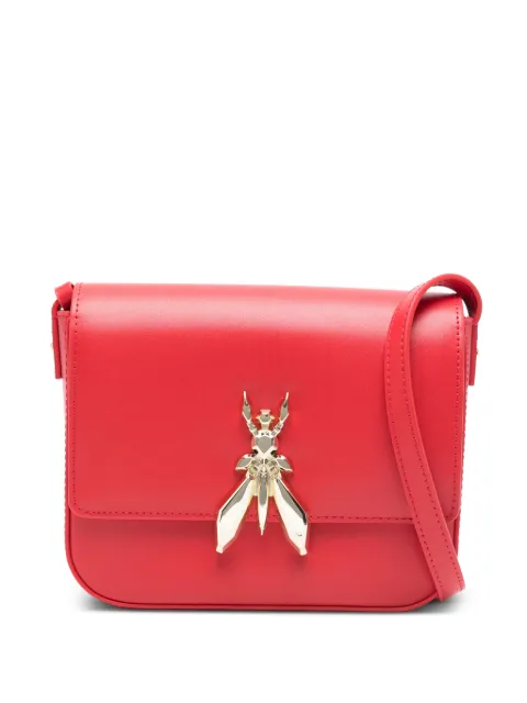Patrizia Pepe Essential Fly leather shoulder bag Red 8B0303L061