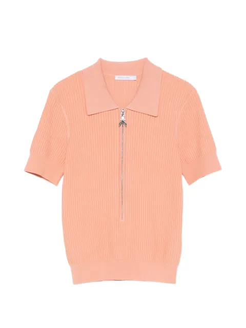 Patrizia Pepe zip-fastening polo top Pink 8K0388K300