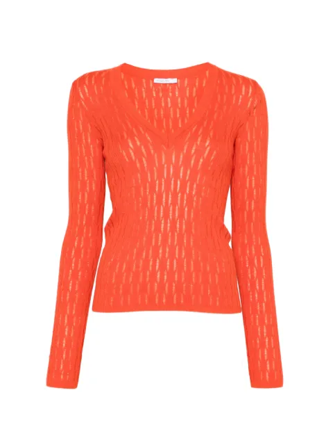 Patrizia Pepe V-neck long-sleeve sweater Orange 8K0367K307