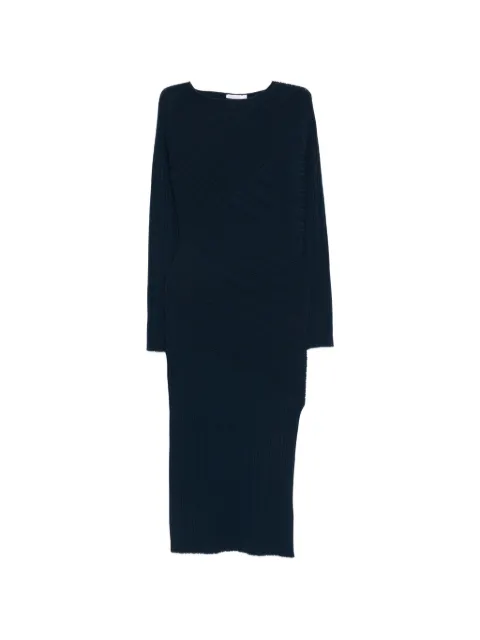Patrizia Pepe sculptural knit midi dress Blue 8A1597K317
