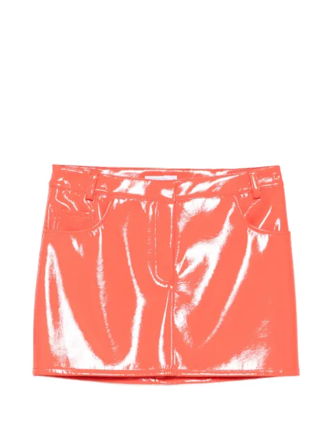 Patrizia Pepe gloss-effect mini skirt Orange 8G0503E080
