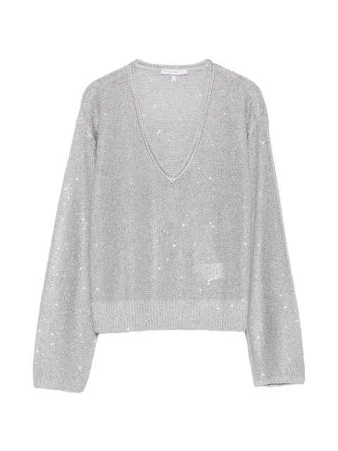 Patrizia Pepe V-neck long-sleeve sweater Grey 8K0403K319