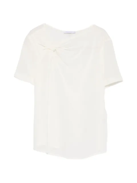 Patrizia Pepe asymmetric short-sleeve top White 8C0847A156W146