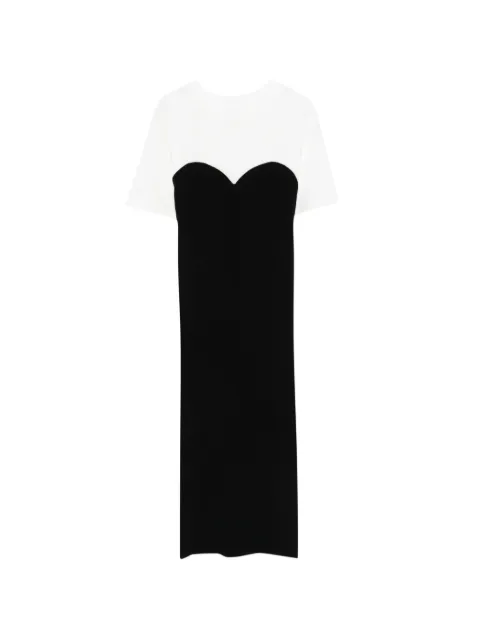 Patrizia Pepe fitted ribbed midi dress Black 8A1630K081F2NS