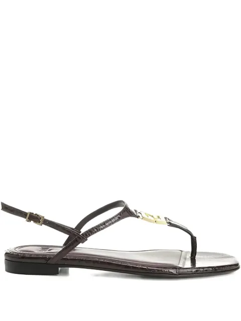 FENDI Fold logo-detail leather sandals Brown 8Y8713AUEEF1S1Z