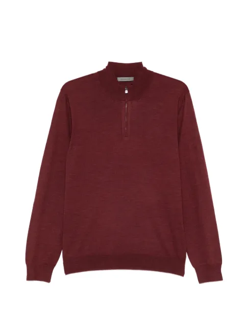Corneliani zip-up mock-neck sweater Red 26M5242625126