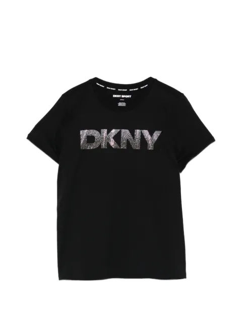 DKNY ombre rhinestone T-shirt Black DP6T1557