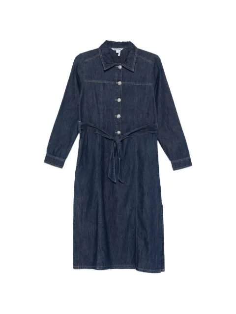 DKNY self belt midi dress Blue DJ5D9142