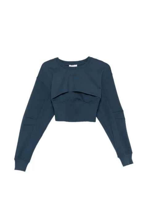 Patrizia Pepe double layer cropped bustier sweatshirt Blue 8M1770J391CA97