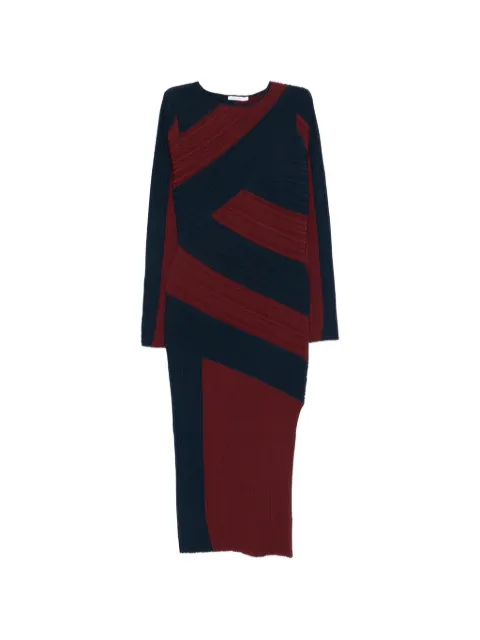 Patrizia Pepe sculptural knitted midi dress Red 8A1597K317J4T0