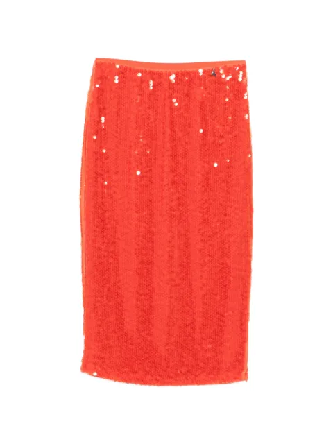 Patrizia Pepe sequin-embellished midi skirt Orange 8G0506A724R885
