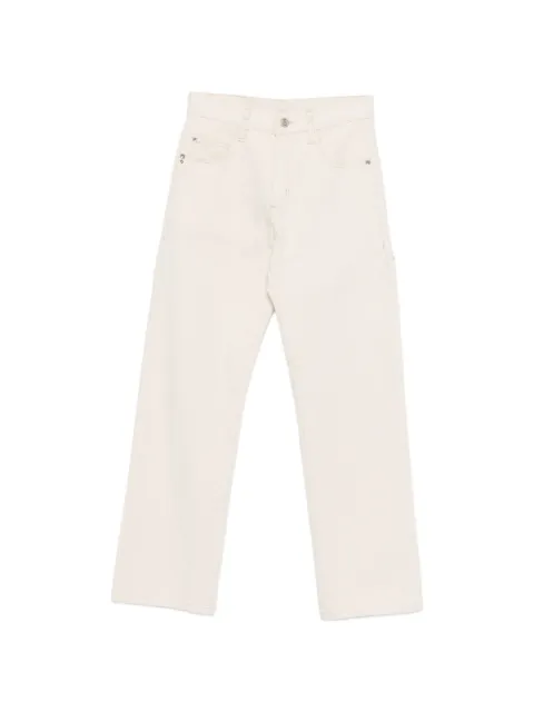 Patrizia Pepe logo-button straight-leg jeans Neutrals 8P0766D129B839