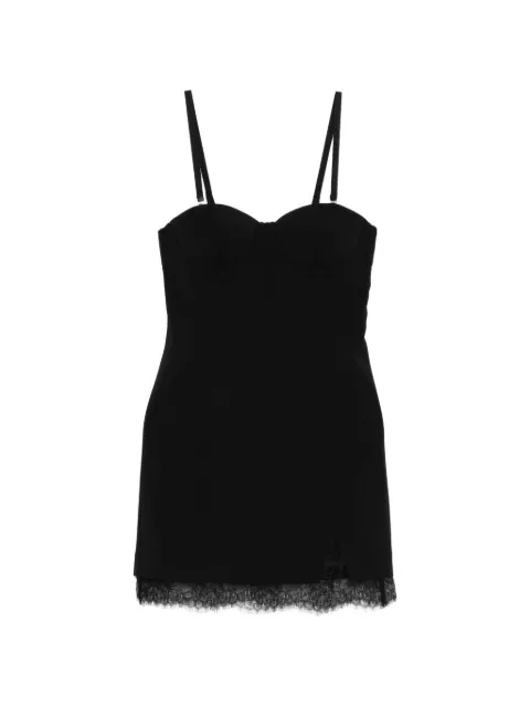 Patrizia Pepe lace-trim sheath mini dress Black 8A1654A6F5