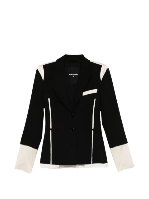 Patrizia Pepe colour block slim blazer Black 8S0571A498