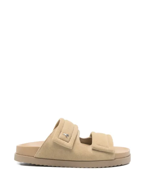 Patrizia Pepe suede logo-detail sandals Neutrals 8X0001L152
