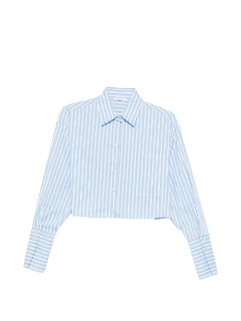 Patrizia Pepe striped cropped shirt Blue 8C0856A544