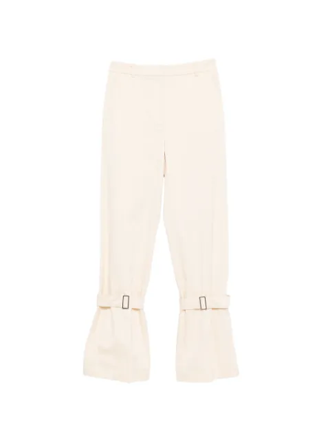 Patrizia Pepe strap cotton trousers Neutrals 8P0782A689