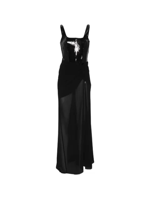 Patrizia Pepe sequin-bustier maxi dress Black 8A1629J401K103