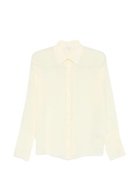 Patrizia Pepe crepe long-sleeve shirt Neutrals 8C0703A156