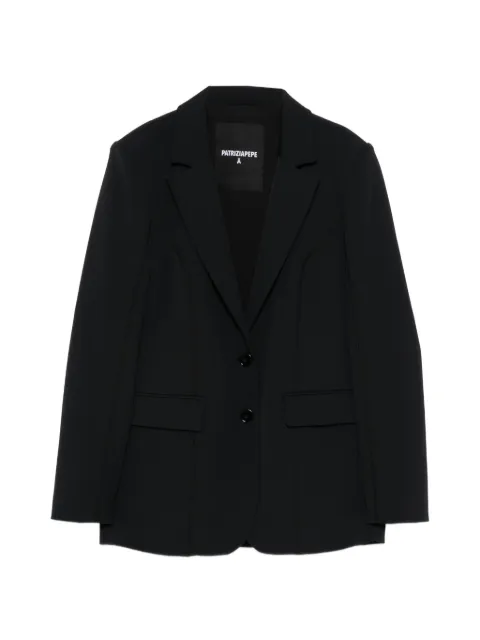 Patrizia Pepe soft cotton blazer Black 8S0572A726