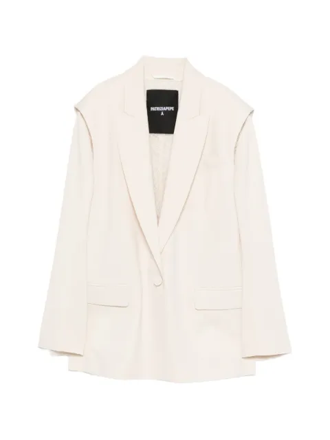 Patrizia Pepe oversized lace-back blazer Neutrals 8S0566A6F5W409