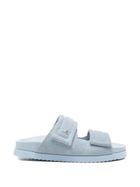 Patrizia Pepe suede flat sandals Blue 8X0001L152CB11