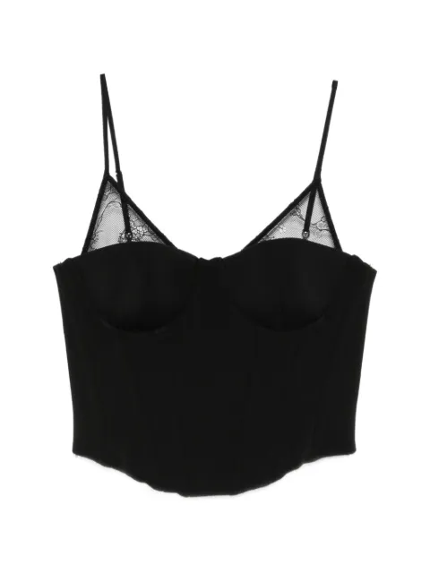 Patrizia Pepe lace-panelled corset top Black 8C0830A6F5