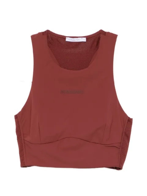Patrizia Pepe logo-detail sleeveless top Brown 8M1767JZ26