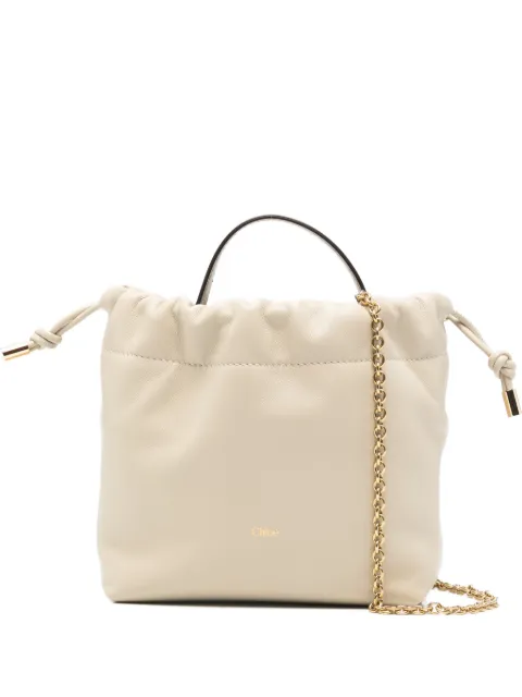 Chloé Icons drawstrings chain-strap mini bag Neutrals CH26SP126R12