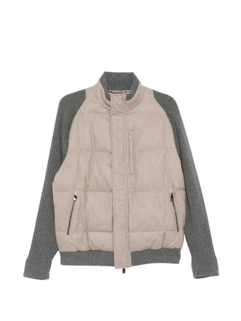 Corneliani knitted panel jacket Neutrals 26L5J02620124