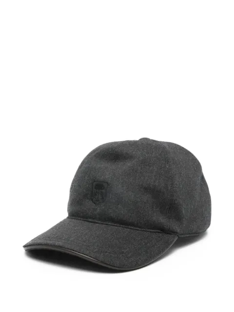 Corneliani melange dark grey emblem cap Grey 26O5162629225