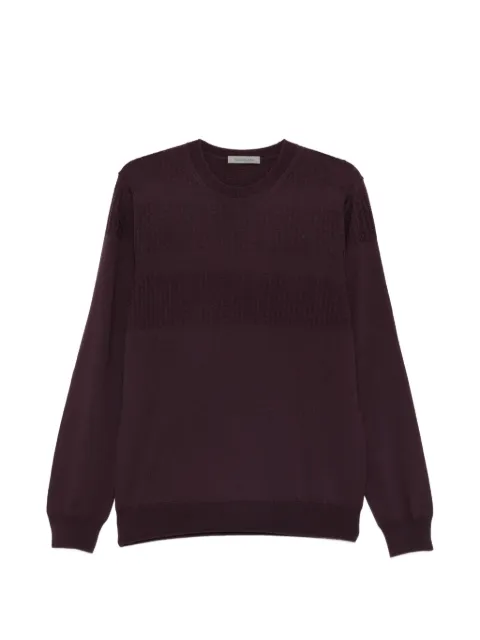 Corneliani textured sweater Purple 26M5092625123