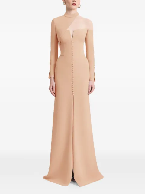 Gemy Maalouf button down front maxi dress Neutrals EDPF252088LD