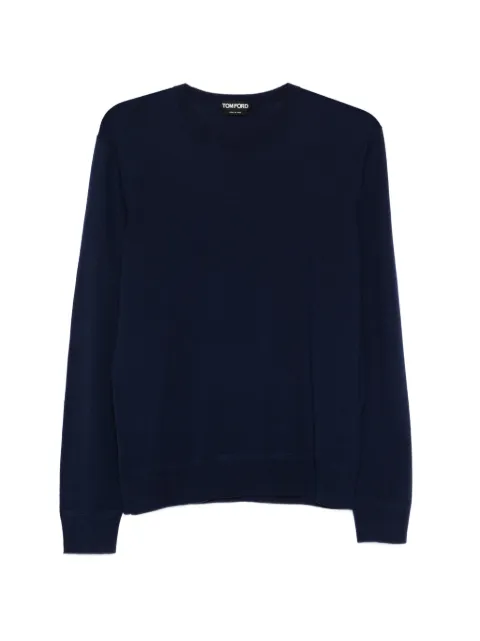 TOM FORD crew-neck T-shirt Blue KCL077YMW103