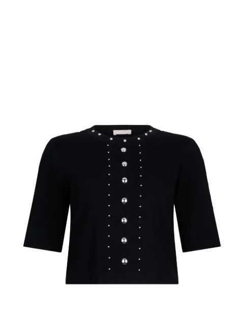 LIU JO stud-embellished knit top Black WA6092MS55N
