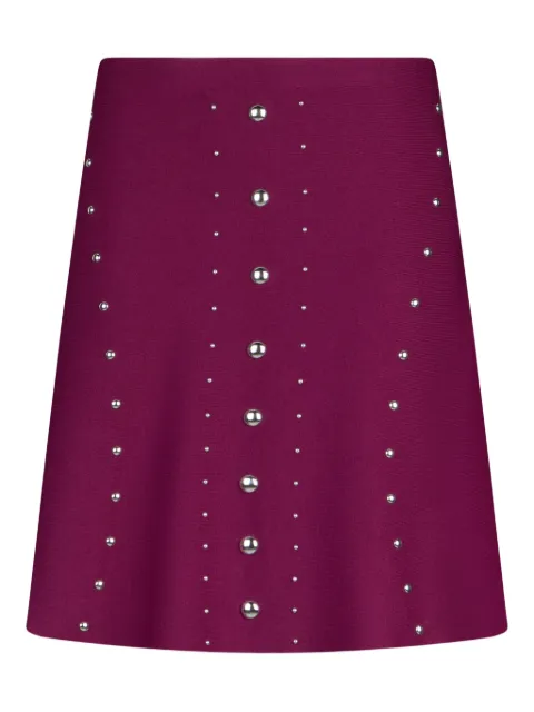LIU JO studded knitted skirt Purple WA6091MS55N92428