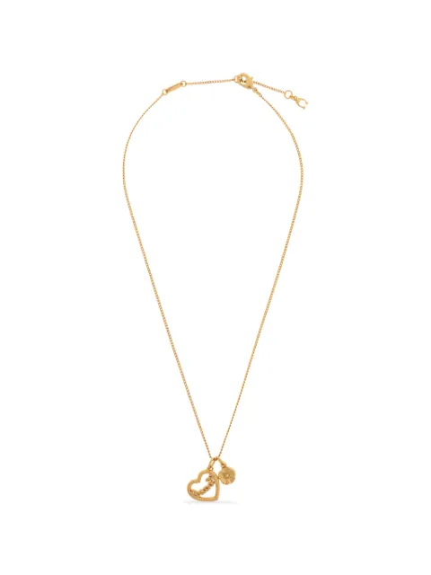 Coach heart floral charm necklace Gold 37559712GLD